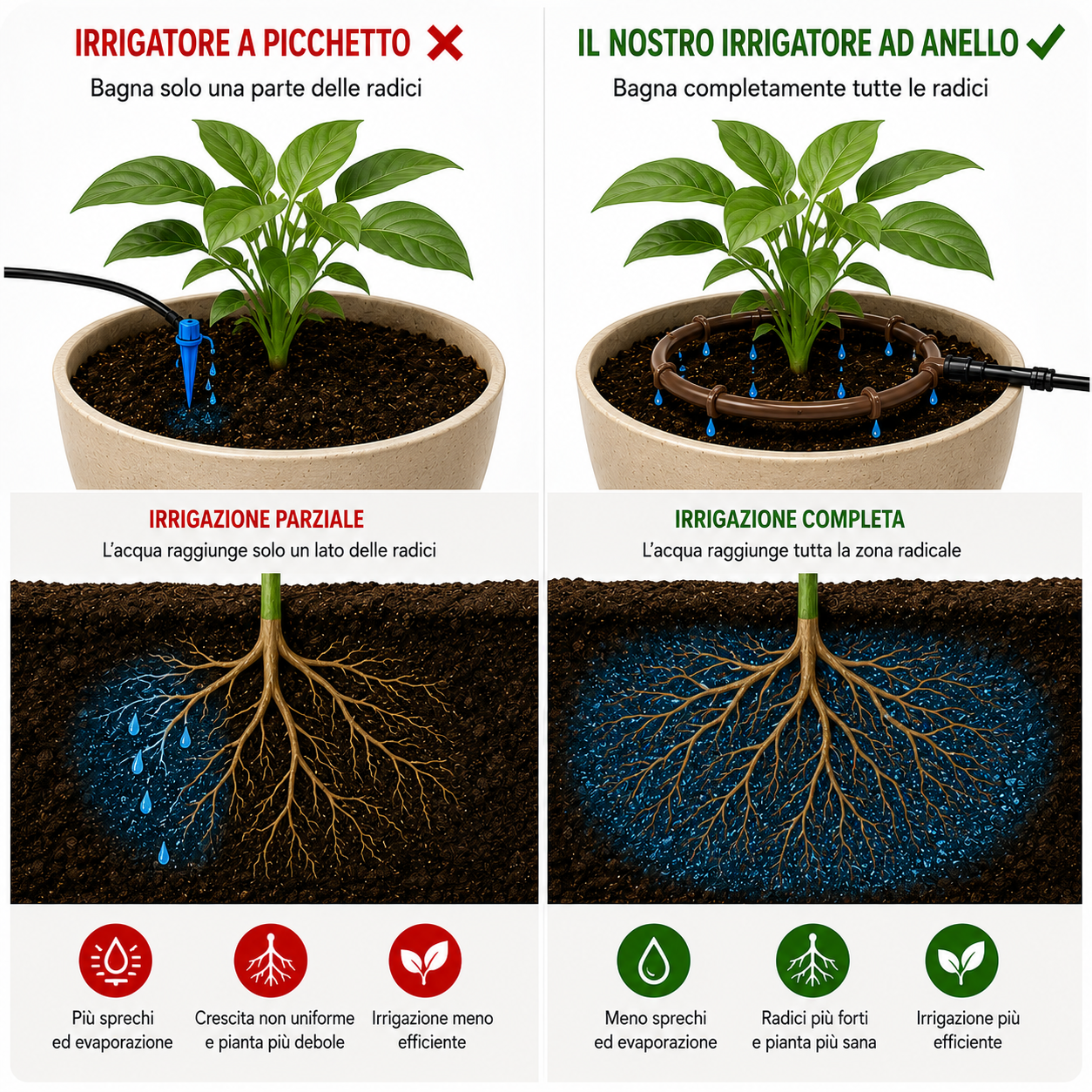 Distribuzione dell’irrigazione: scheda informativa Delab Garden